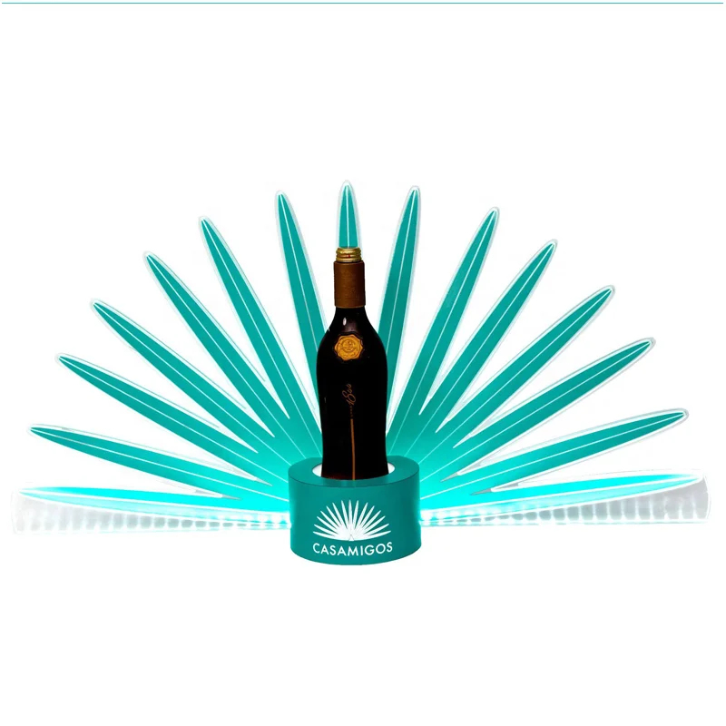 Beer Wine Up - Light-Up Acrylic Wine Bottle Display Rack