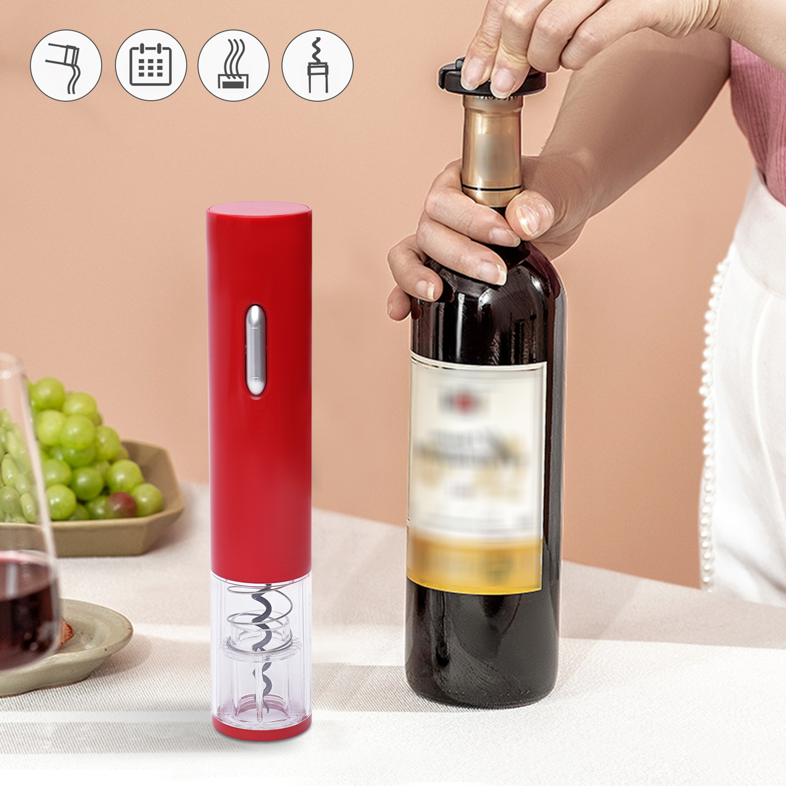 Red Electric Wine Opener Autom – Wine Opener Electric recenzja i cena