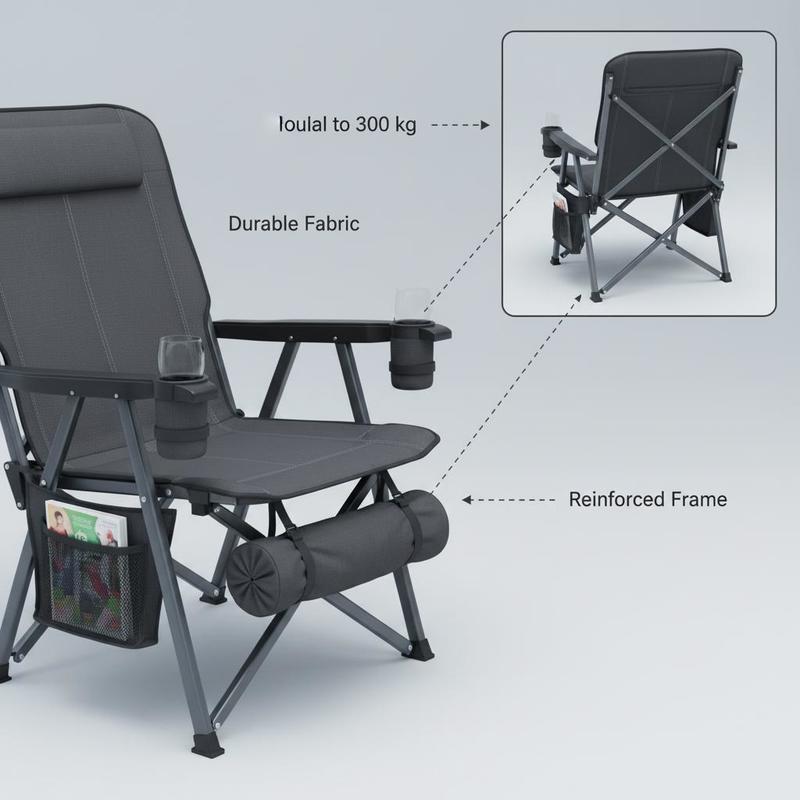 Double Camping Chair, Oversize – Wine Bag Carry Two recenzja i cena