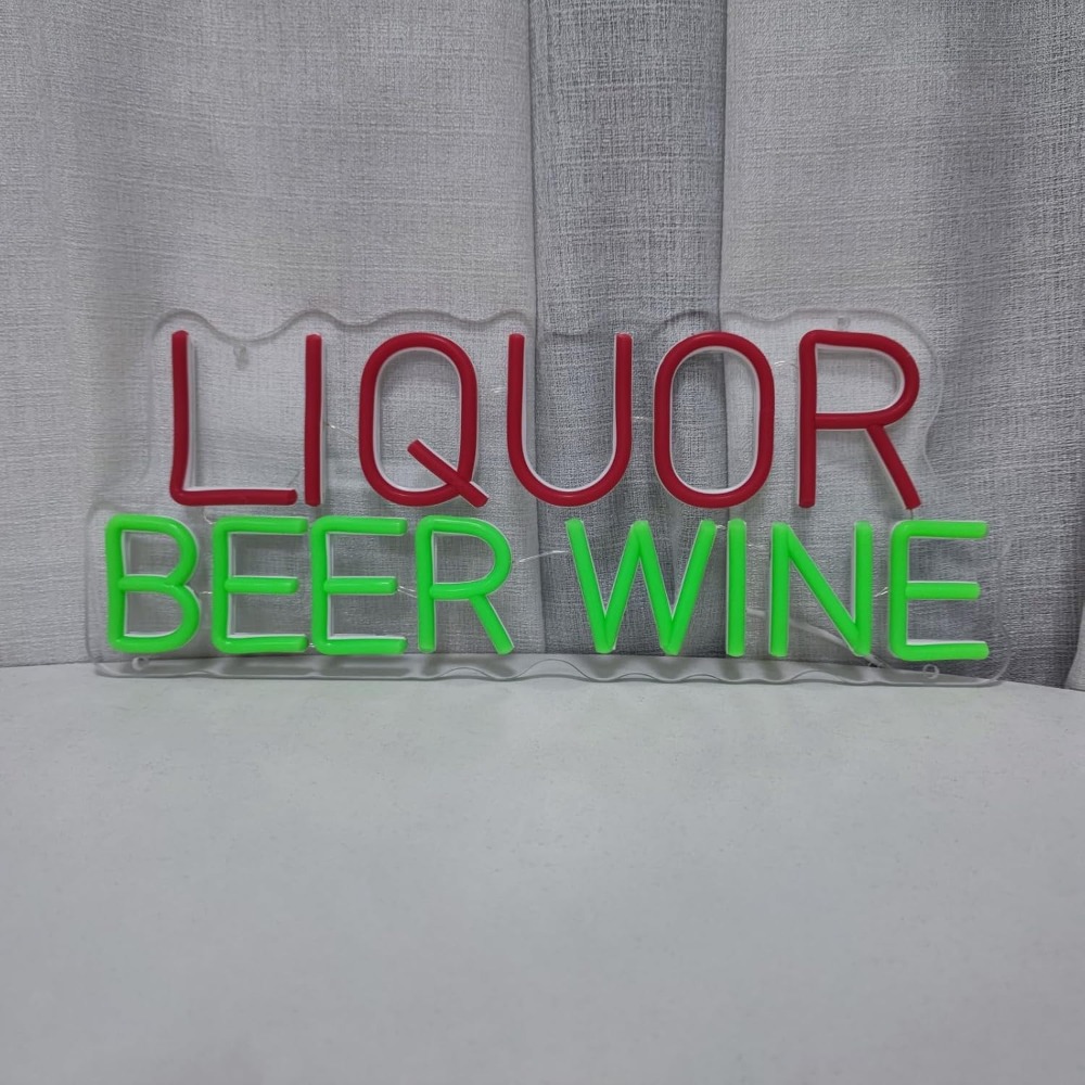 Liquor Beer Wine LED Neon Sign – Wine Beer Whiskey Year recenzja i cena