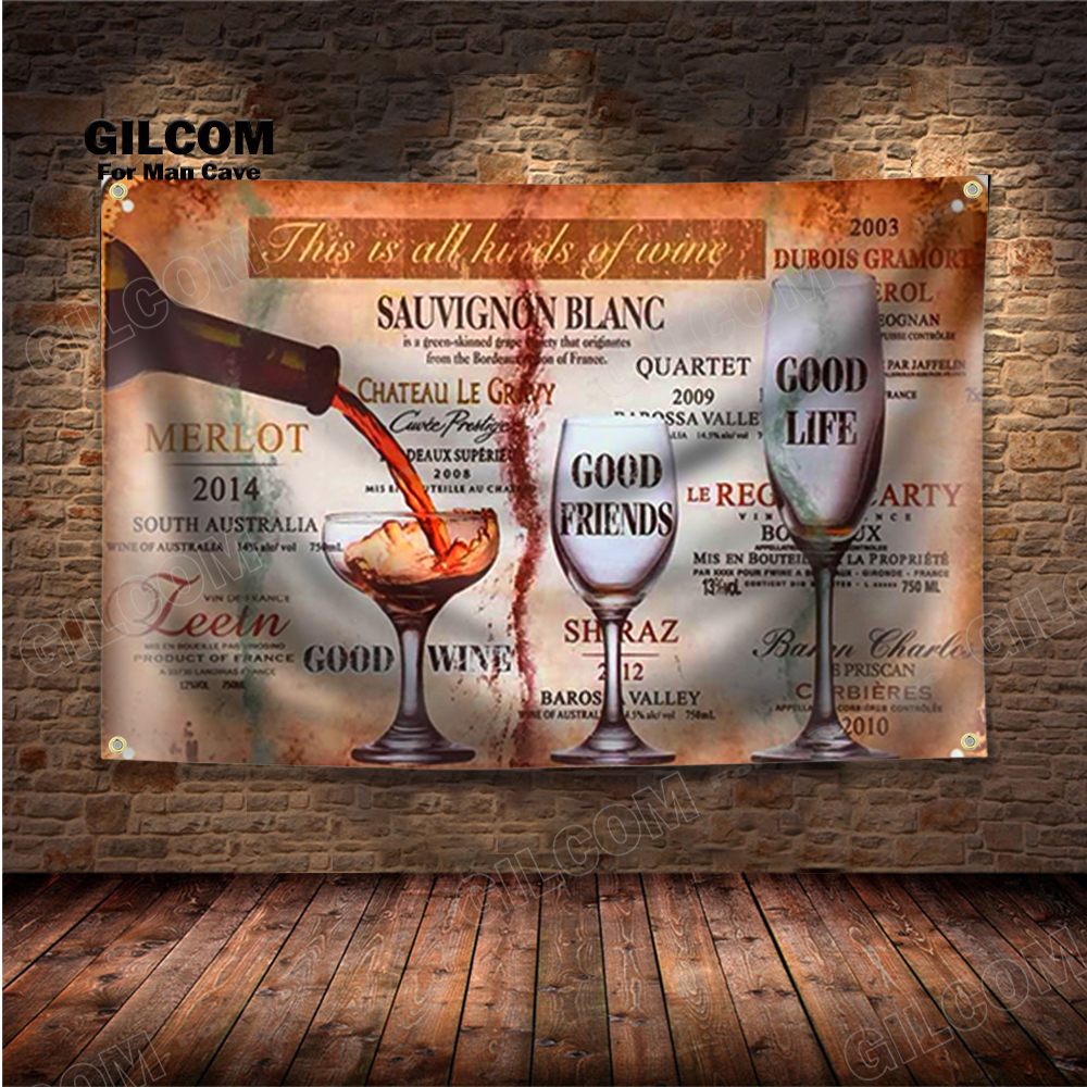 Wine Banner Flag Glass Beer Fo – Wine Beer Pub recenzja i cena