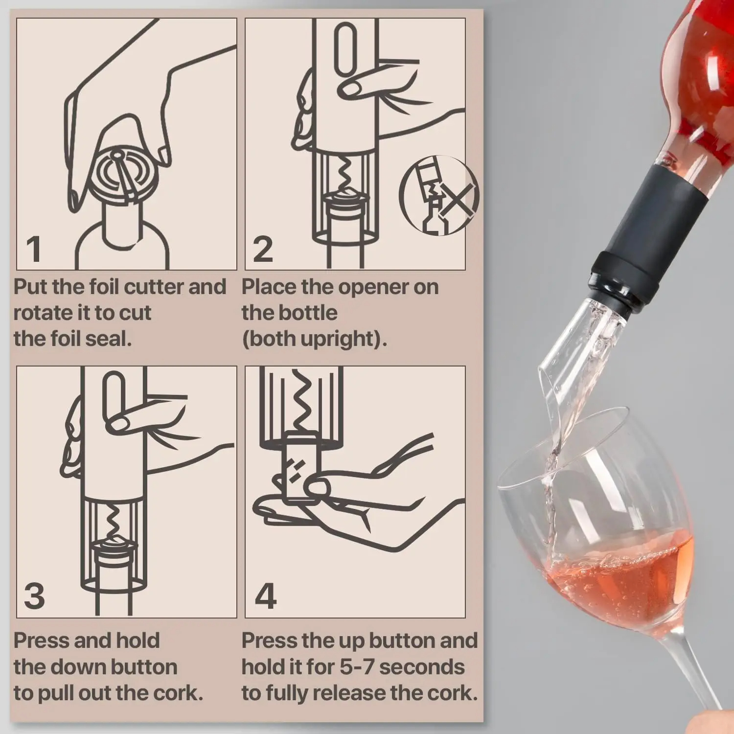 HOMEFISH Electric Wine Bottle  – Wine Opener Electric recenzja i cena