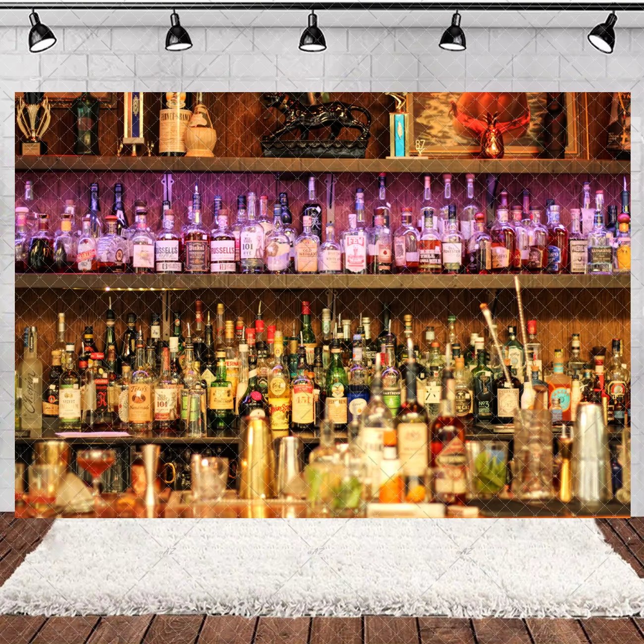 Whiskey Bar Bottle Theme Backd – Wine Beer Whiskey Year recenzja i cena