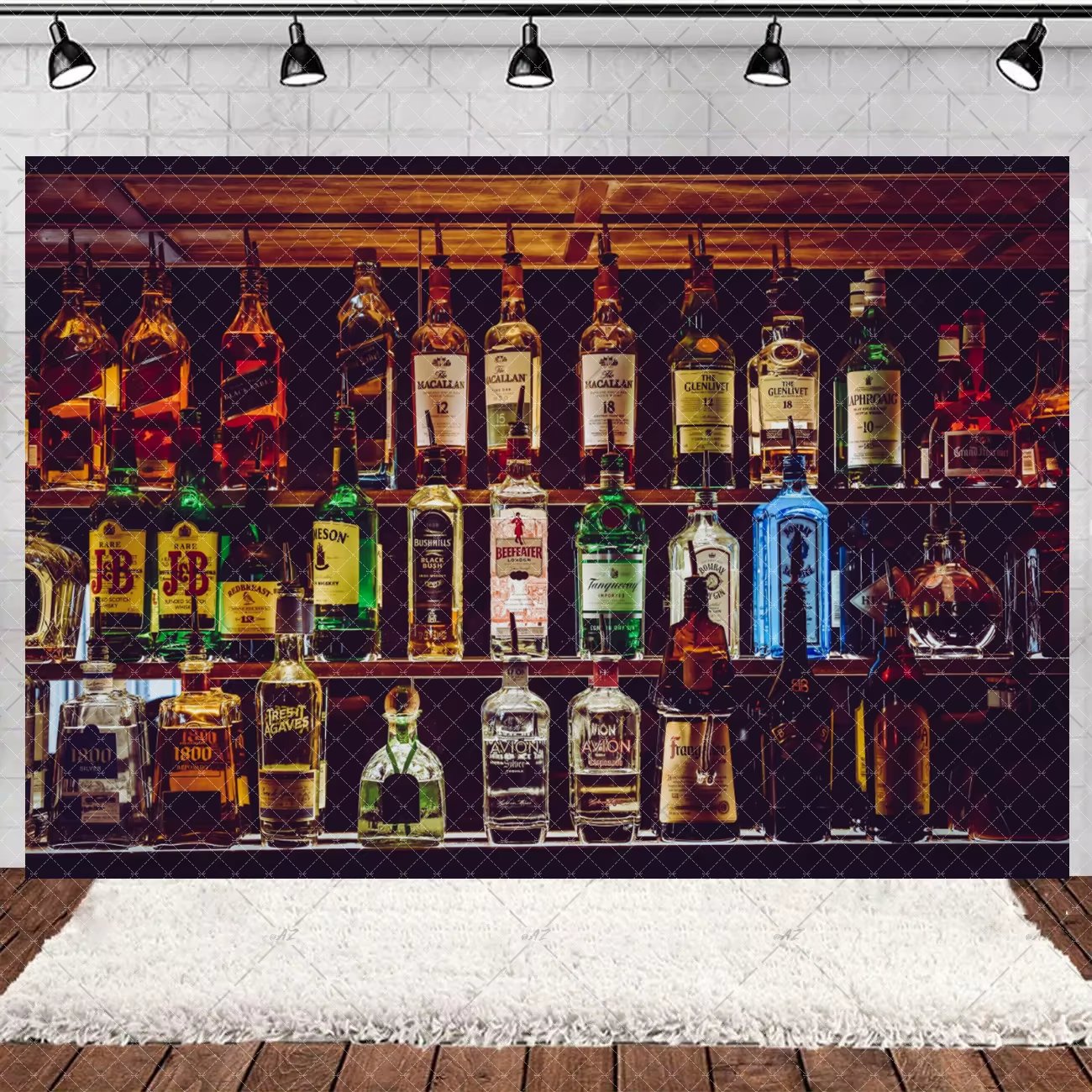 Whiskey Bar Bottle Theme Backd – Wine Beer Whiskey Year recenzja i cena