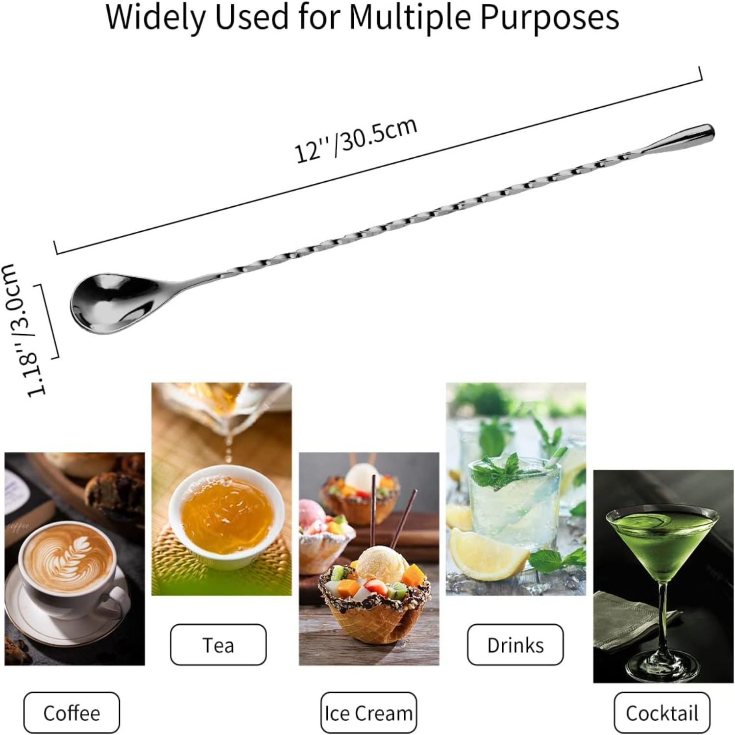 Cocktail Spoon Set of 2 - 12 I – Wine Mix With Beer recenzja i cena